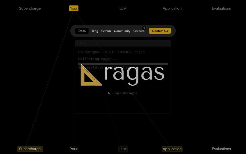 Screenshot of RAGAS webpage