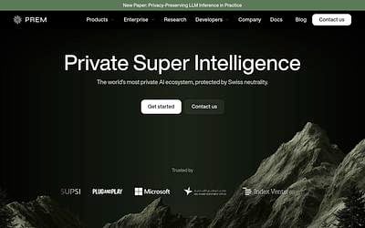 Screenshot of Prem AI webpage