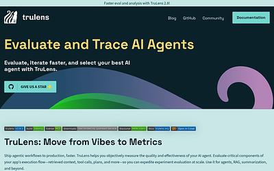 Screenshot of TruLens webpage
