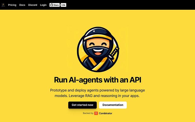 Screenshot of Superagent webpage
