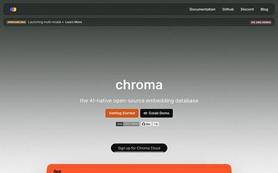 Screenshot of Chroma webpage