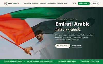 Screenshot of Ramsa Speech webpage
