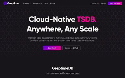 Screenshot of Greptime webpage