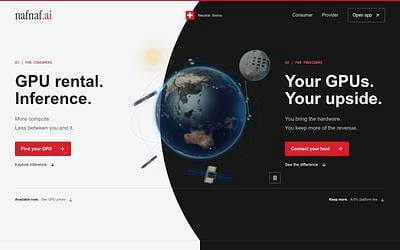 Screenshot of nafnaf.ai webpage