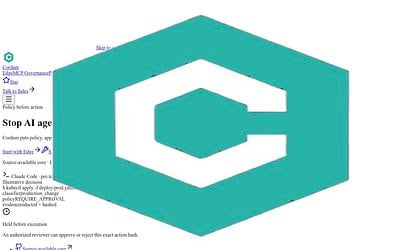 Screenshot of Cordum webpage