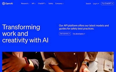 Screenshot of OpenAI webpage